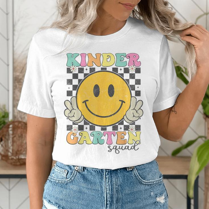 Kindergarten Squad Smile Face Teachers Kids Back To School Women's T-Shirt, funny gift Kindergarten Squad Smile Face Teachers Kids Back To School Women's T-Shirt, funny gift