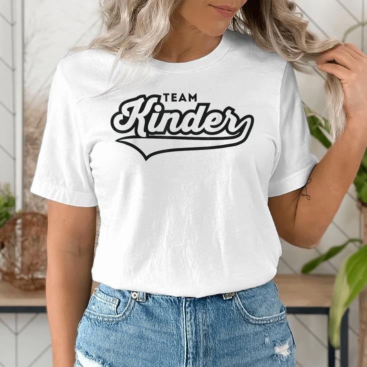 Kindergarten TEAM School Teacher Kinder Baseball-Style Shirt Women's T-Shirt, funny gift