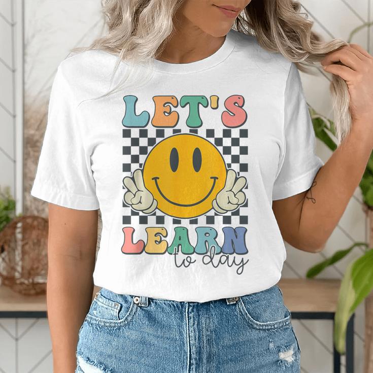 Let's Learn Today Smile Face Back To School For Teacher Kids Women's T-Shirt, funny gift Let's Learn Today Smile Face Back To School For Teacher Kids Women's T-Shirt, funny gift