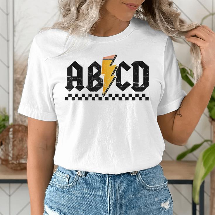 Lightning Pencil Rock'n Roll ABCD Teacher Back To School Kid Women's T-Shirt, funny gift Lightning Pencil Rock'n Roll ABCD Teacher Back To School Kid Women's T-Shirt, funny gift
