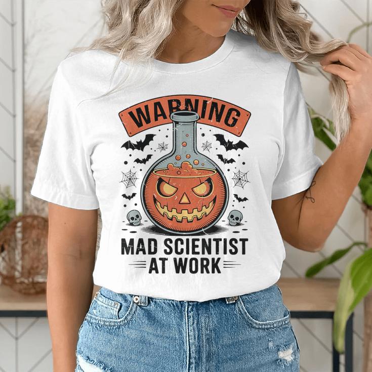 Mad Scientist Pumpkin Science Teacher Halloween Costume Kids Women's T-Shirt, Science Teacher Shirts, funny gift
