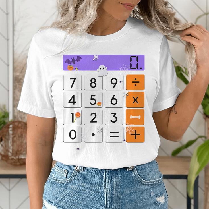 Math Teacher Halloween Costume Calculator Math Pun Women's T-Shirt, funny gift