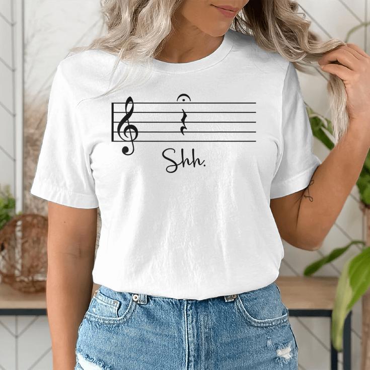 Music Notes Shirt Shh Quarter Fermata Teacher Women's T-Shirt, funny gift Music Notes Shirt Shh Quarter Fermata Teacher Women's T-Shirt, funny gift