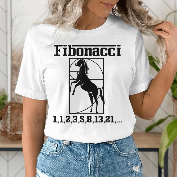 Nerdy Fibonacci Racing Car Horse Math Teacher Men Women Girls Kids Women's T-Shirt, funny gift