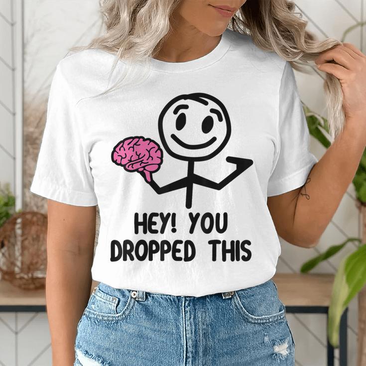 Nerdy Hey You Dropped This Brain Math Teacher Women's T-Shirt, funny gift Nerdy Hey You Dropped This Brain Math Teacher Women's T-Shirt, funny gift