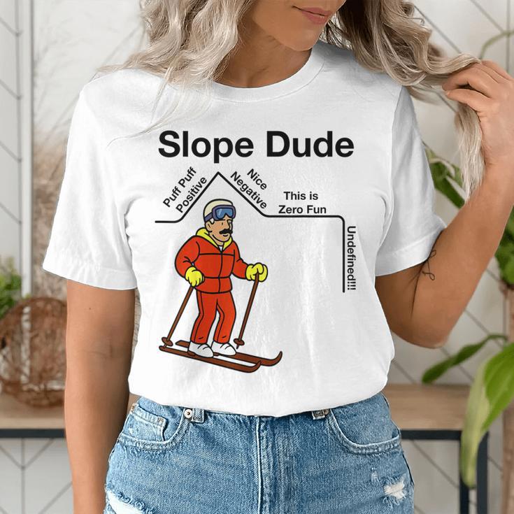 Nerdy Slope Dude Geometry Algebra Math Teacher Women's T-Shirt, funny gift