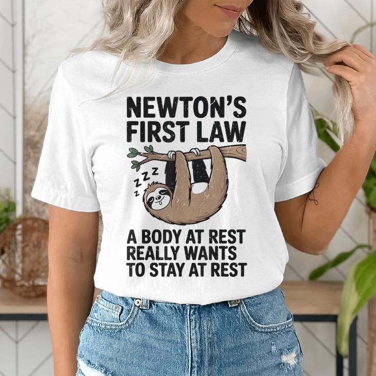Newtons First Law Physics Jokes Science Teacher Women's T-Shirt, Science Teacher Shirts, funny gift Newtons First Law Physics Jokes Science Teacher Women's T-Shirt, Science Teacher Shirts, funny gift