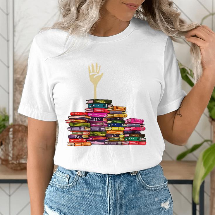 Reading Books Librarian Reader Nerd I'm Ok Teacher School Women's T-Shirt, funny gift
