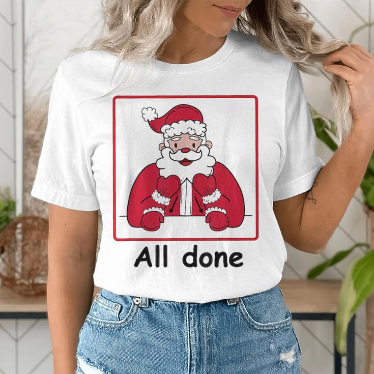 Retro All Done Christmas Special Ed Teacher Team Santa Women Women's T-Shirt, funny gift Retro All Done Christmas Special Ed Teacher Team Santa Women Women's T-Shirt, funny gift