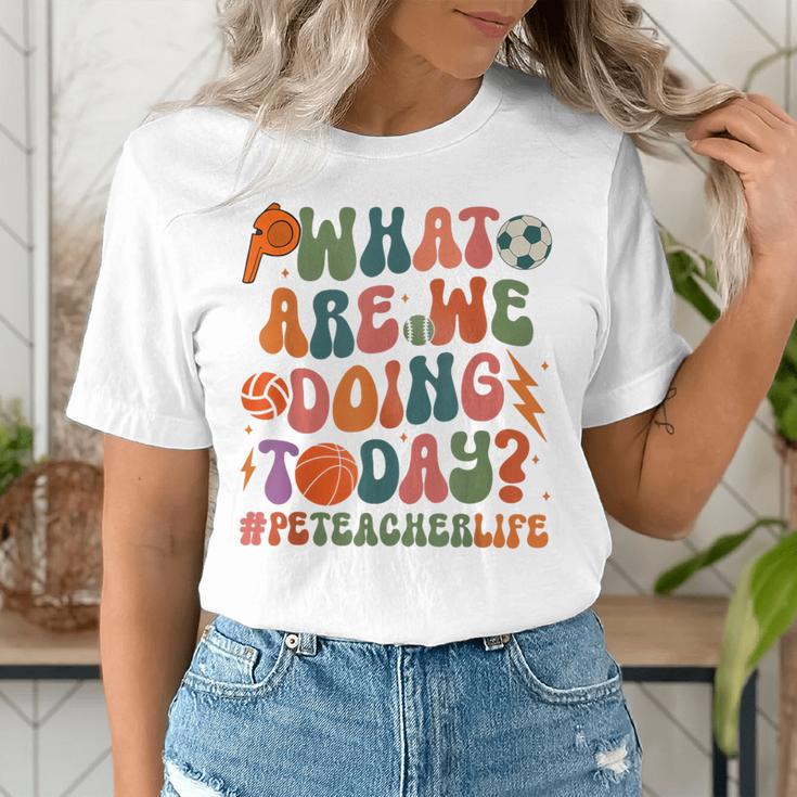 Retro PE Teacher What Are We Doing Today School Coach Women Women's T-Shirt, Pe Teacher Shirts, funny gift Retro PE Teacher What Are We Doing Today School Coach Women Women's T-Shirt, Pe Teacher Shirts, funny gift