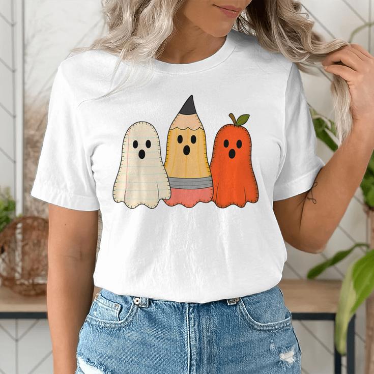 Retro Pencil Ghost Boo Spooky Teacher Halloween Costume Women's T-Shirt, funny gift Retro Pencil Ghost Boo Spooky Teacher Halloween Costume Women's T-Shirt, funny gift