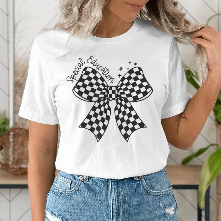 Retro Special Education Squad Coquette Bow SPED Teacher Women's T-Shirt, funny gift Retro Special Education Squad Coquette Bow SPED Teacher Women's T-Shirt, funny gift