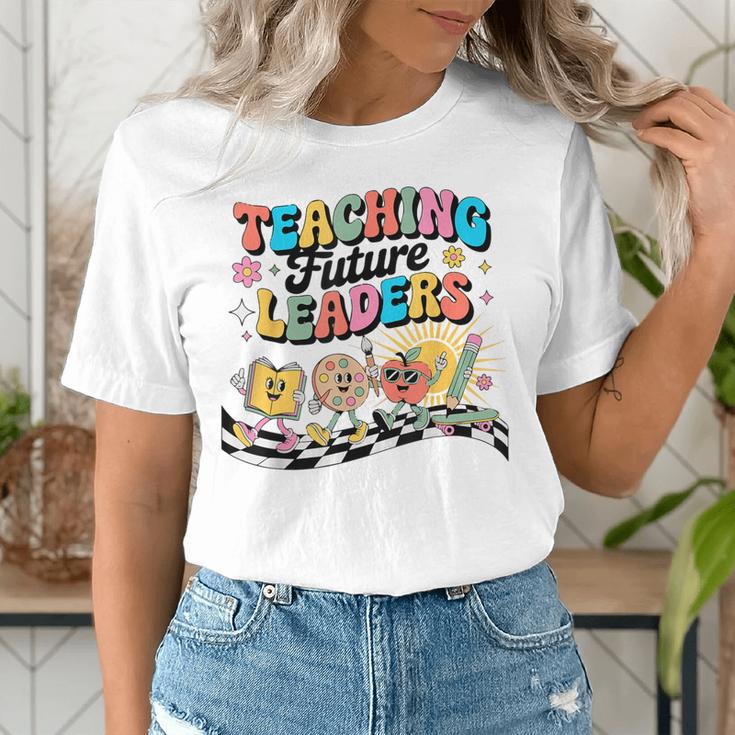 Retro Teaching Future Leaders Groovy Teacher Back To School Women's T-Shirt, Future Teacher Shirts, Groovy Teacher Shirts, funny gift Retro Teaching Future Leaders Groovy Teacher Back To School Women's T-Shirt, Future Teacher Shirts, Groovy Teacher Shirts, funny gift