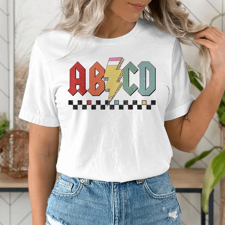 Rock Abcd Back To School Abcd Preschool Teacher Appreciation Women's T-Shirt, funny gift Rock Abcd Back To School Abcd Preschool Teacher Appreciation Women's T-Shirt, funny gift