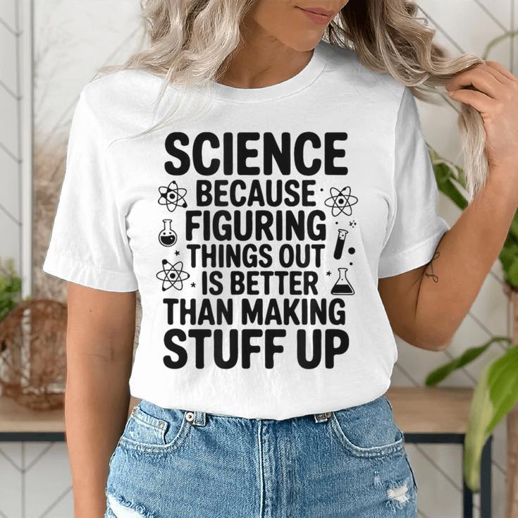 Science Because Figuring Things Out Teacher Scientific Adult Women's T-Shirt, Science Teacher Shirts, funny gift
