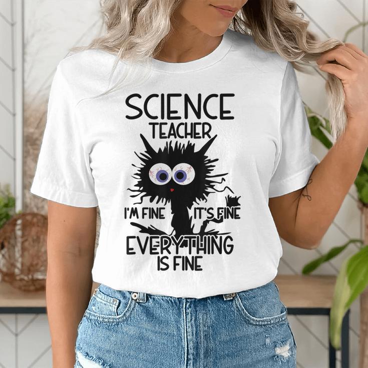 Science Teacher Appreciation Merch -Adults -Youth Grey Classic Fit Modern Science Theme Cartoon Women's T-Shirt, Science Teacher Shirts, funny gift