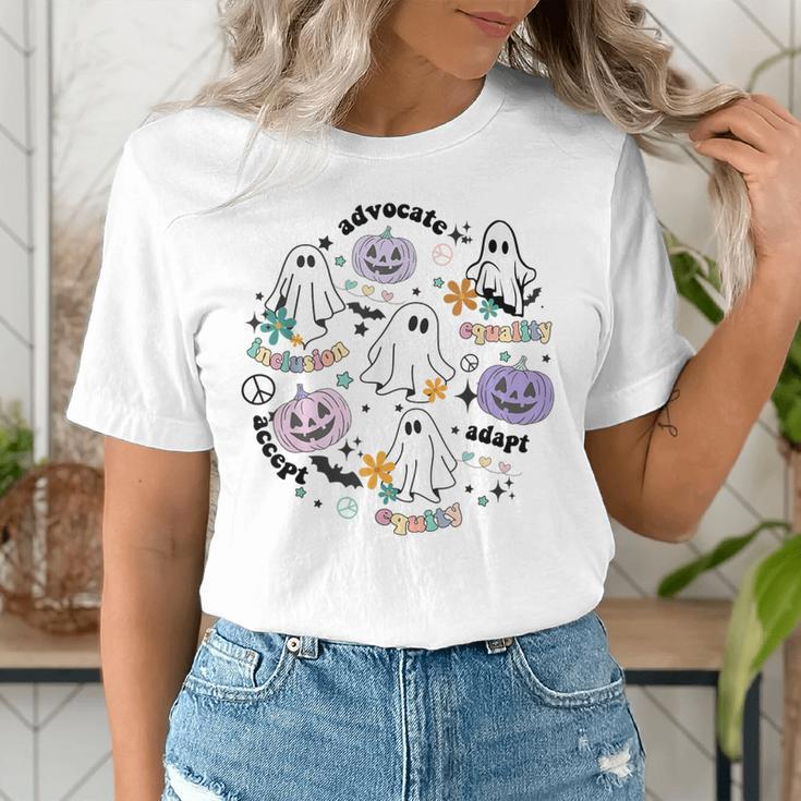Special Education Teacher Halloween Pumpkin Ghost Inclusion Women's T-Shirt, funny gift Special Education Teacher Halloween Pumpkin Ghost Inclusion Women's T-Shirt, funny gift
