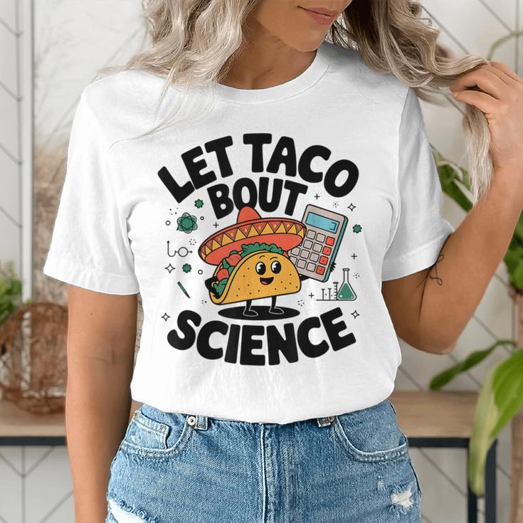 Lets Tacos Bout Science Scientist Teacher Women's T-Shirt, Science Teacher Shirts, funny gift Lets Tacos Bout Science Scientist Teacher Women's T-Shirt, Science Teacher Shirts, funny gift