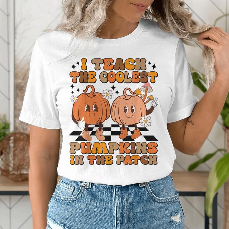 I Teach The Coolest Pumpkins In The Patch Teacher Halloween Women's T-Shirt, funny gift