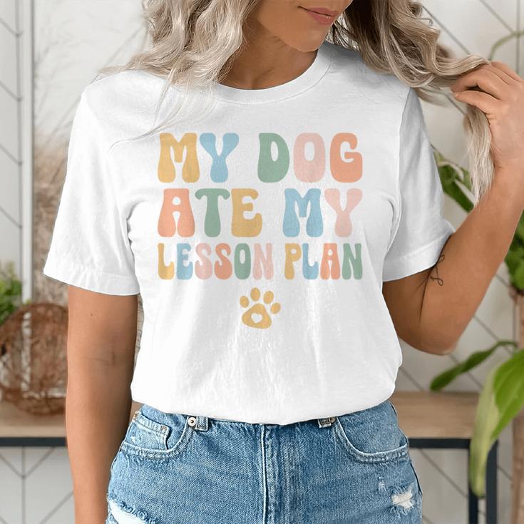 Teacher My Dog Ate My Lesson Plan Teacher Lesson Plan Women's T-Shirt, funny gift Teacher My Dog Ate My Lesson Plan Teacher Lesson Plan Women's T-Shirt, funny gift