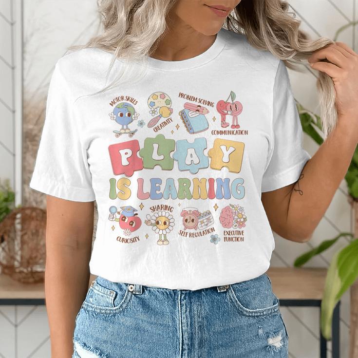 Teacher Groovy Play Is Learning Back To School Women's T-Shirt, Groovy Teacher Shirts, funny gift Teacher Groovy Play Is Learning Back To School Women's T-Shirt, Groovy Teacher Shirts, funny gift