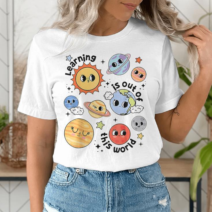 Teacher Space Science Learning Is Out Of World Solar System Women's T-Shirt, Science Teacher Shirts, funny gift Teacher Space Science Learning Is Out Of World Solar System Women's T-Shirt, Science Teacher Shirts, funny gift