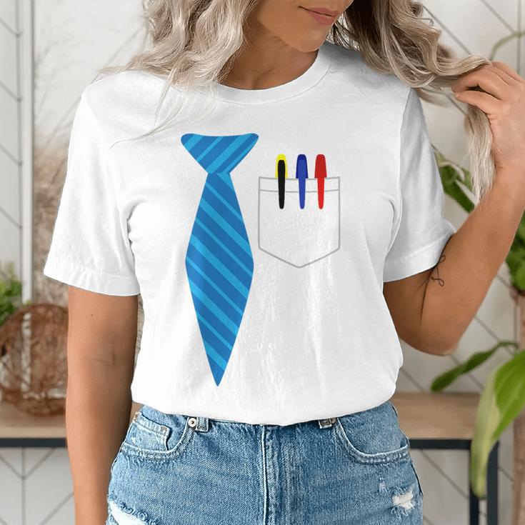Teacher Tie & Pocket Protector Costume School Women's T-Shirt, funny gift Teacher Tie & Pocket Protector Costume School Women's T-Shirt, funny gift