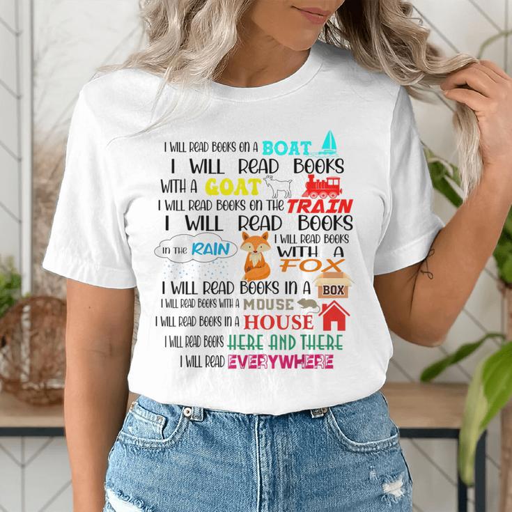 Teacher I Will Read Book On Boat Kids Women Bookworm Women's T-Shirt, funny gift