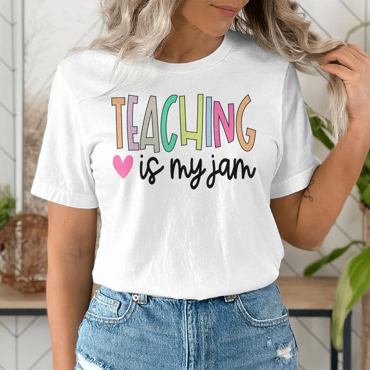 Teaching Is My Jam For Women Teacher Cute Teachers Outfit Women's T-Shirt, funny gift
