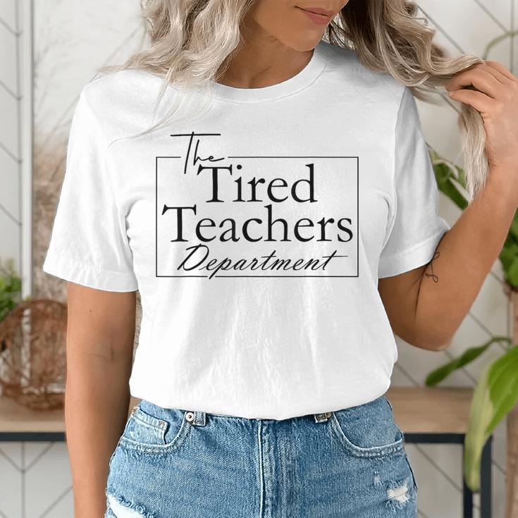 The Tired Teachers Department Teacher Appreciation Day Women's T-Shirt, funny gift The Tired Teachers Department Teacher Appreciation Day Women's T-Shirt, funny gift