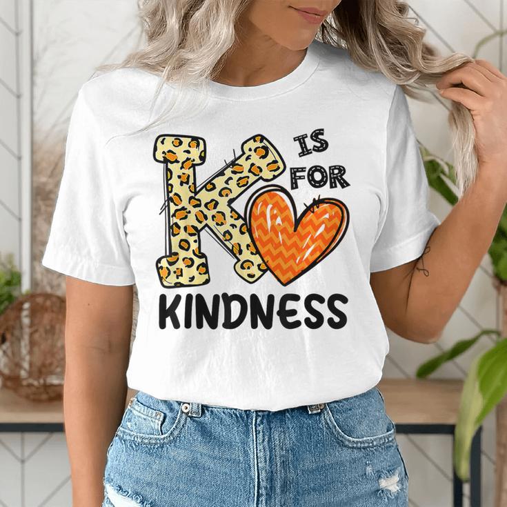 Unity Day K Is For Kindness Anti Bullying Orange Teacher Men Women Kids Women's T-Shirt, funny gift
