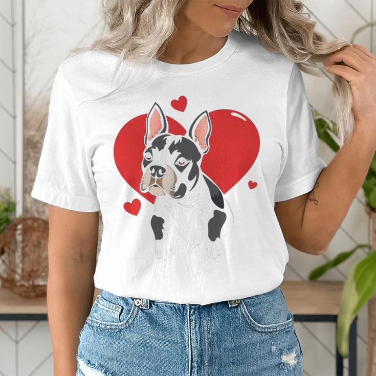 Valentine's Day Boston Terrier Heart Women's T-Shirt, funny gift