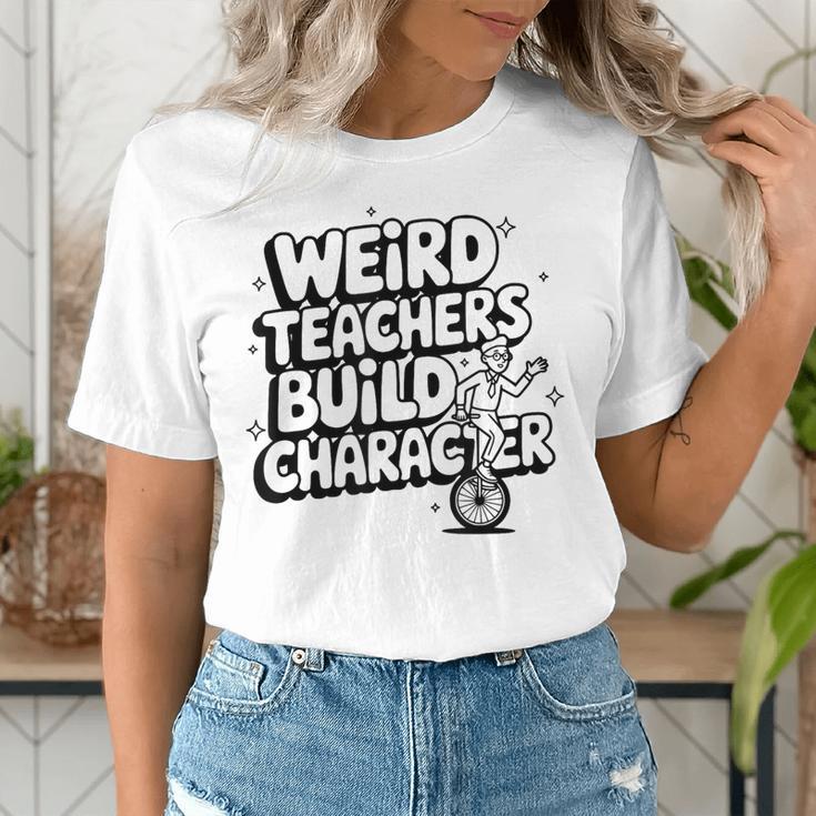 Weird Teachers Build Character School Pun Women's T-Shirt, funny gift Weird Teachers Build Character School Pun Women's T-Shirt, funny gift