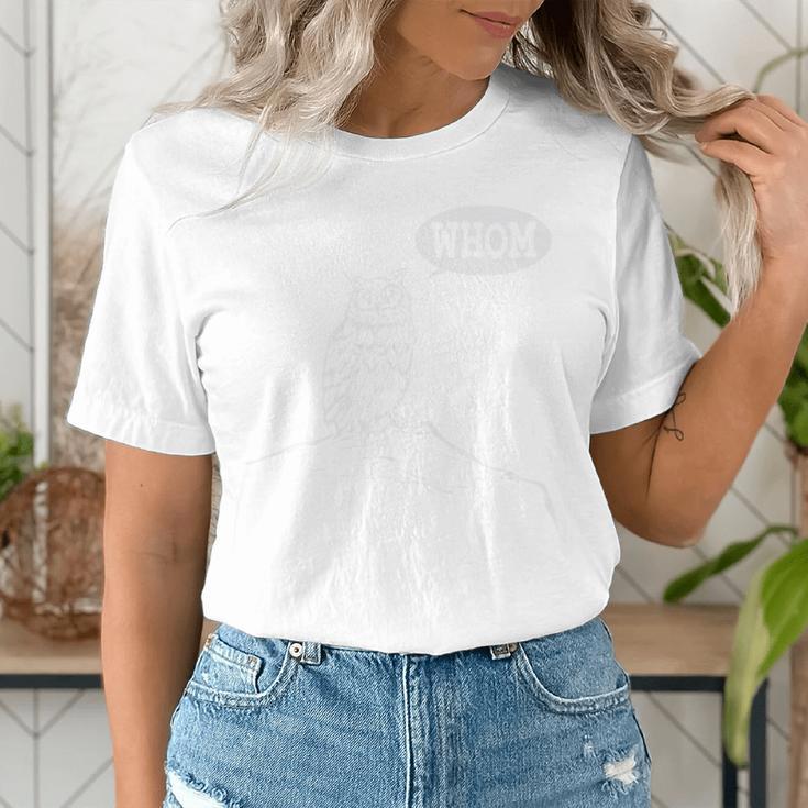 Whom Owl Grammar English Teacher Women's T-Shirt, English Teacher Shirts, funny gift