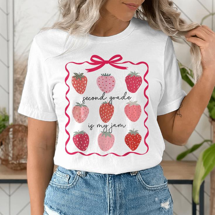 Women Second Grade Is My Jam Strawberry First Kids Teacher Women's T-Shirt, First Grade Teacher Shirts, funny gift Women Second Grade Is My Jam Strawberry First Kids Teacher Women's T-Shirt, First Grade Teacher Shirts, funny gift