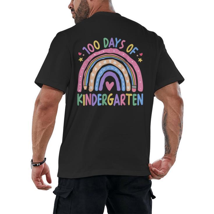 100th Day Of Kindergarten Teacher Kids 100 Days Smarter Men's Back Print T-Shirt