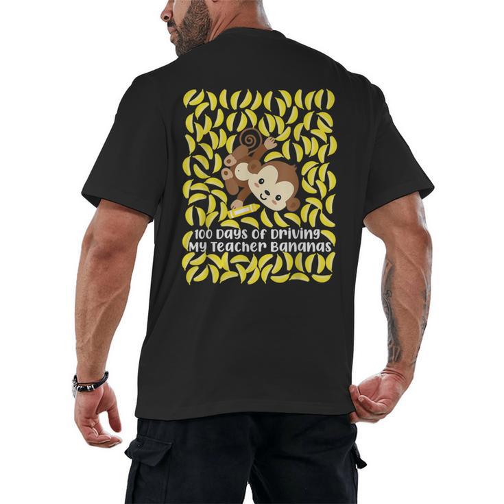 100th Day Of School Teacher Monkey Pun Banana For Men Women Girls Kids Men's Back Print T-Shirt