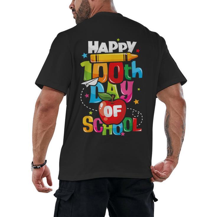 100th Day Of School Teachers Kids Child Happy 100 Days Men's Back Print T-Shirt