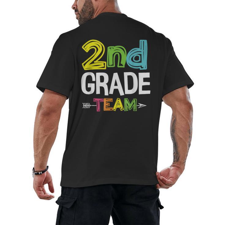 2nd Grade Team T-Shirt 2nd Grade Squad Teacher Men's Back Print T-Shirt