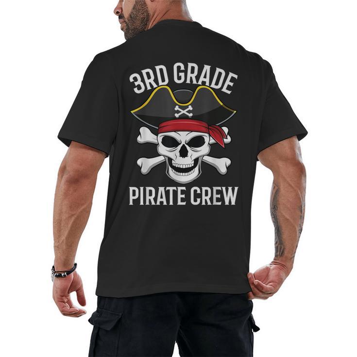 3rd Grade Pirate Crew Halloween Costume Student Teacher Men's Back Print T-Shirt