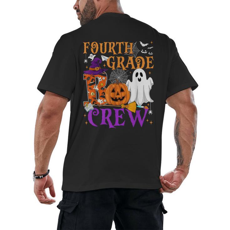 4th Grade Boo Crew Teacher Student Halloween Costume Men's Back Print T-Shirt