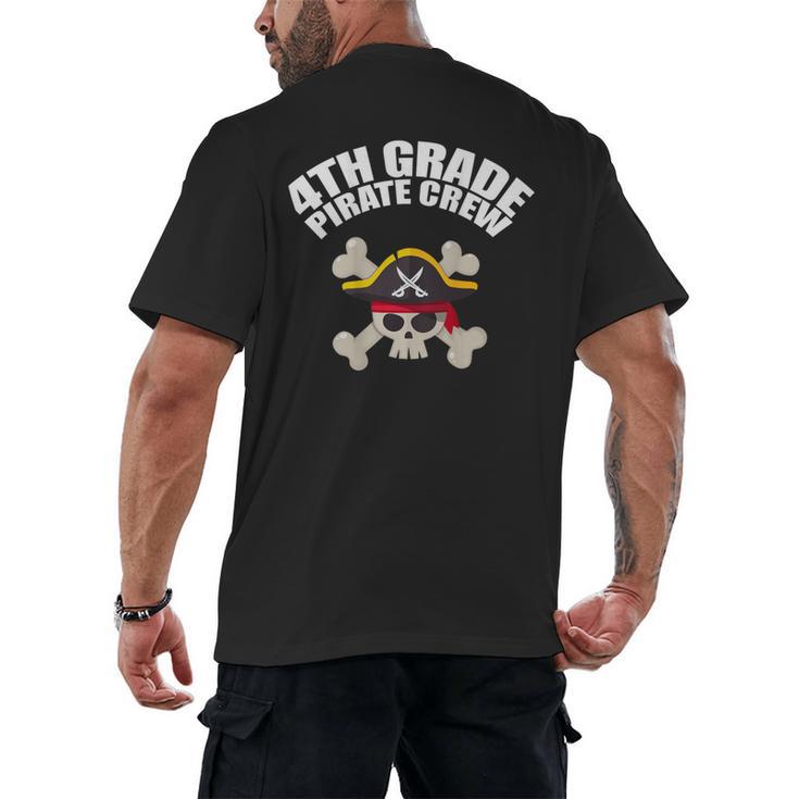 4th Grade Pirate Crew Halloween Costume Cool Teacher Student Men's Back Print T-Shirt