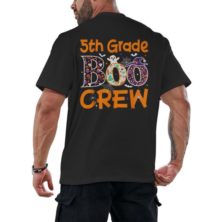 5th Grade Boo Crew Teacher Fifth Grade Halloween Men's Back Print T-Shirt