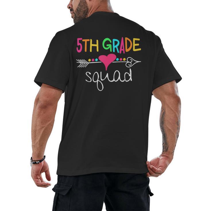 5th Grade Squad Fifth Teacher Student Team Back To School Men's Back Print T-Shirt