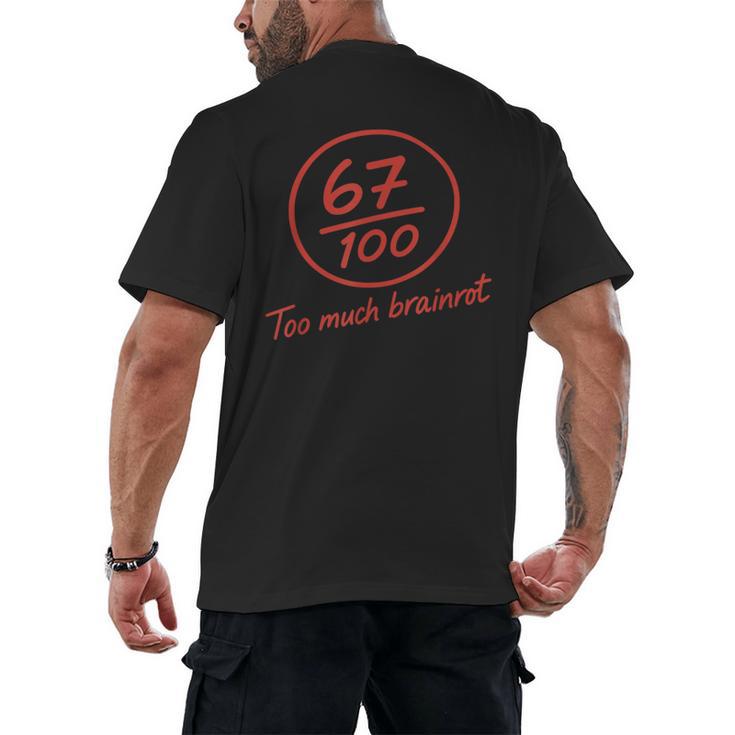 6 7 Brainrot Elementary Teacher Meme 67 Six Seven Men's Back Print T-Shirt