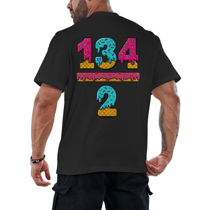 67 Ice Cream Drip Meme Division Math Teacher Gen Alpha Slang Men's Back Print T-Shirt