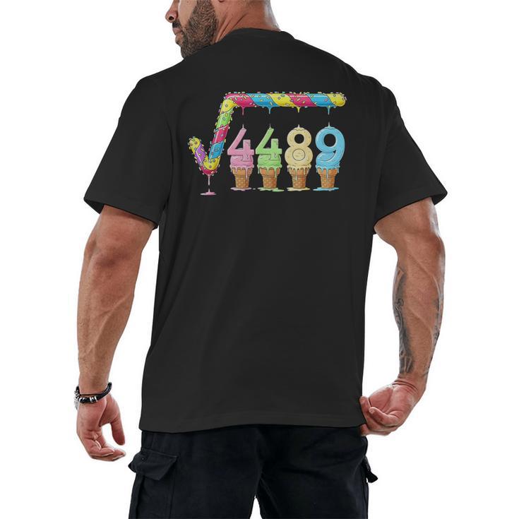 67 Ice Cream Drip Meme Square Root 4489 Slang Teacher Math Men's Back Print T-Shirt