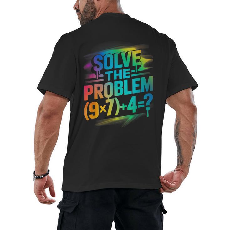 67 Meme PEMDAS Elementary Math Teacher Six Seven Men's Back Print T-Shirt