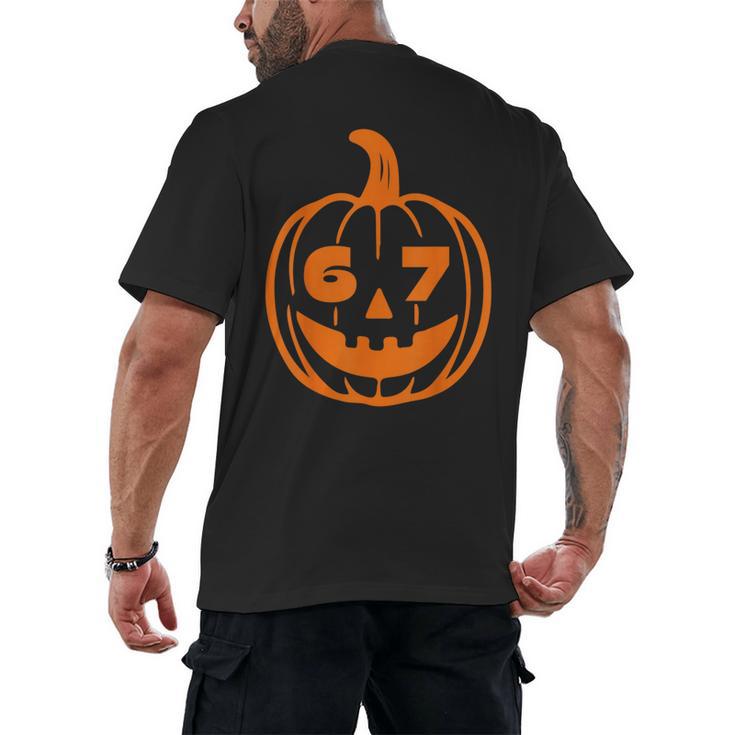 67 Six Seven Halloween Costume For Students Teachers Men's Back Print T-Shirt