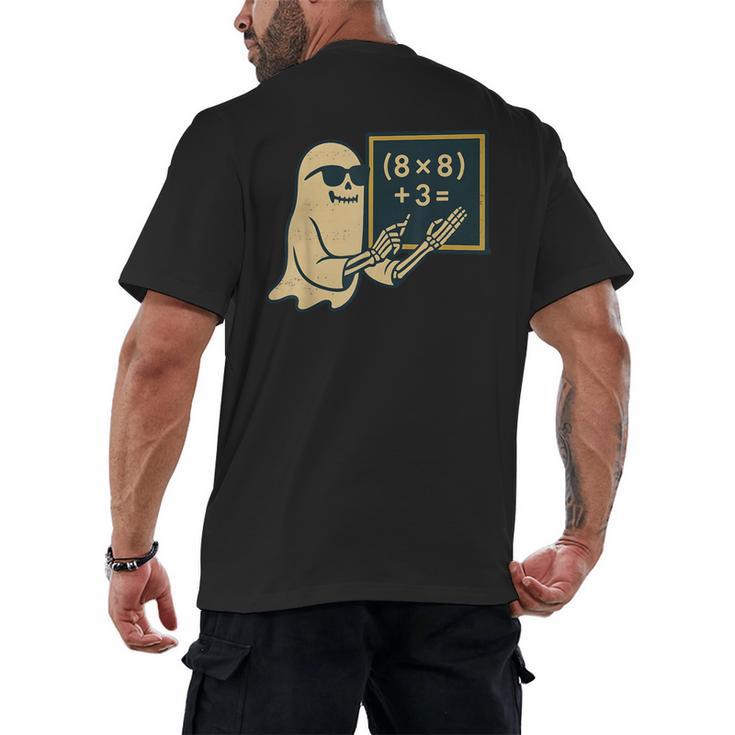 67 Teacher Halloween Skeleton Ghost Six Seven Meme Math Men's Back Print T-Shirt